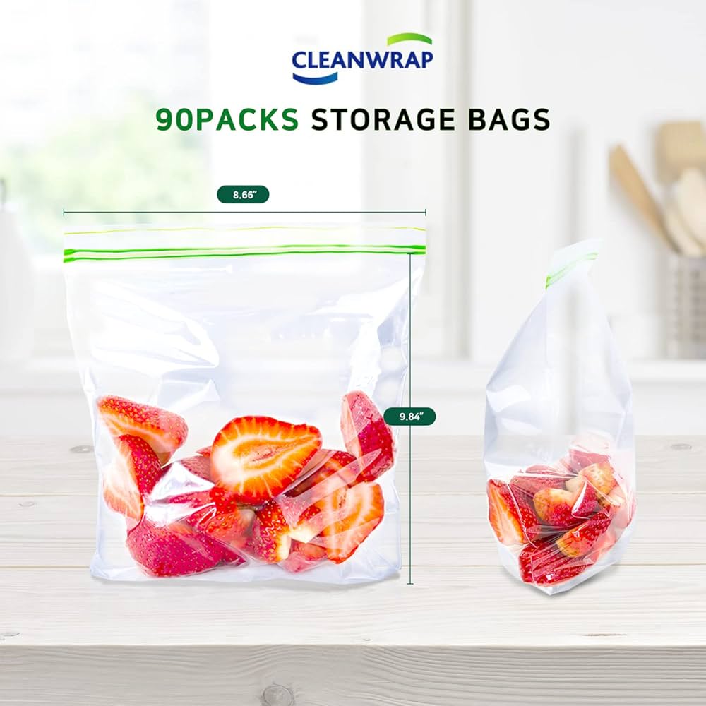 Amazon.co.jp: Clean Zipper Bag M 90袋 LDPE BPAフリー 食品